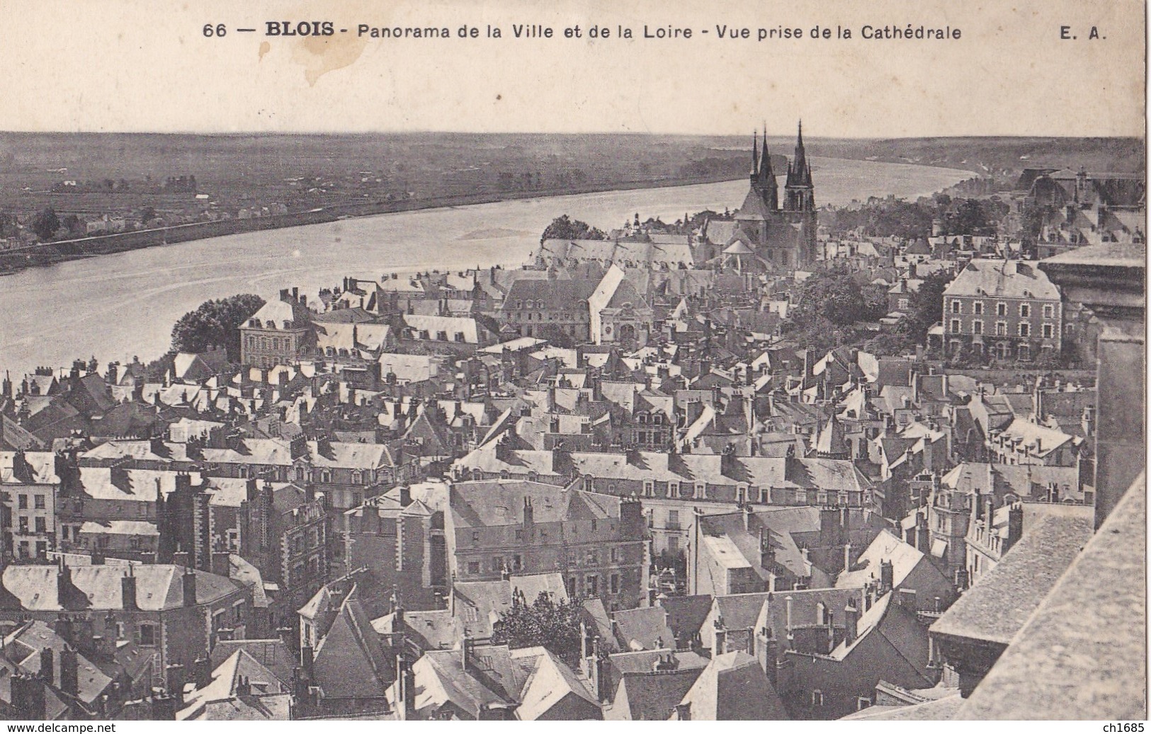 BLOIS (41) Vue Générale . Oblitération Facteur Boitier Cercottes Au Dos - Blois