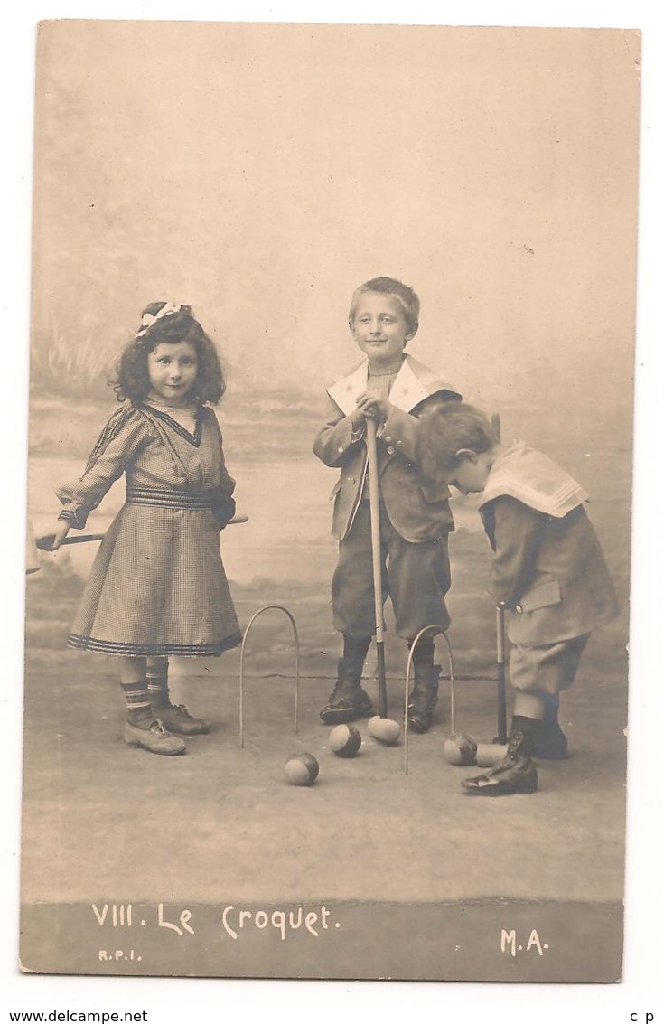 Jeux - Le Croquet  - Carte Photo  - CPA° - Sonstige & Ohne Zuordnung