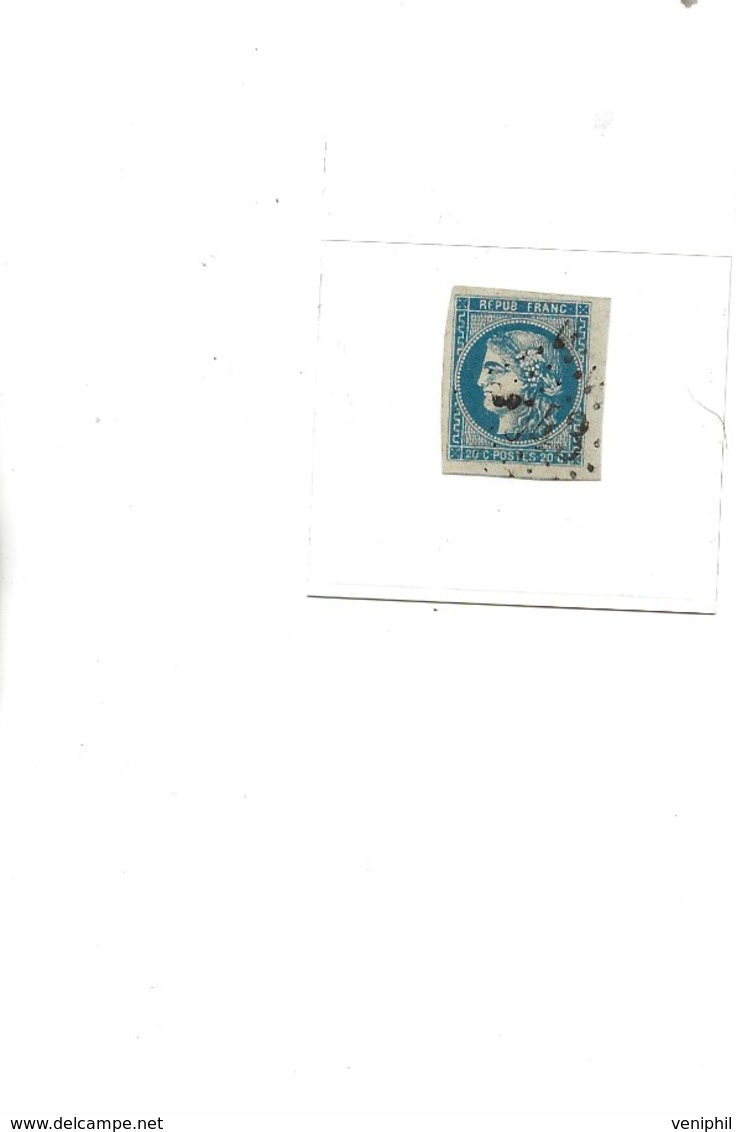 TIMBRE : EMISSION DE BORDEAUX N° 46 OBLITERE GRANDES MARGES -SUPERBE-1871 - 1870 Bordeaux Printing