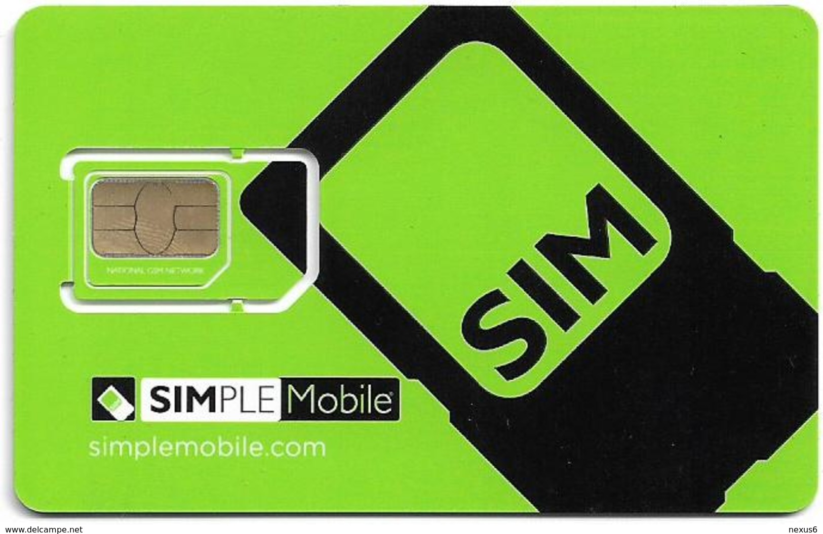 USA - Simple Mobile - Green Card, GSM SIM5 Mni-Micro, Mint - Autres & Non Classés