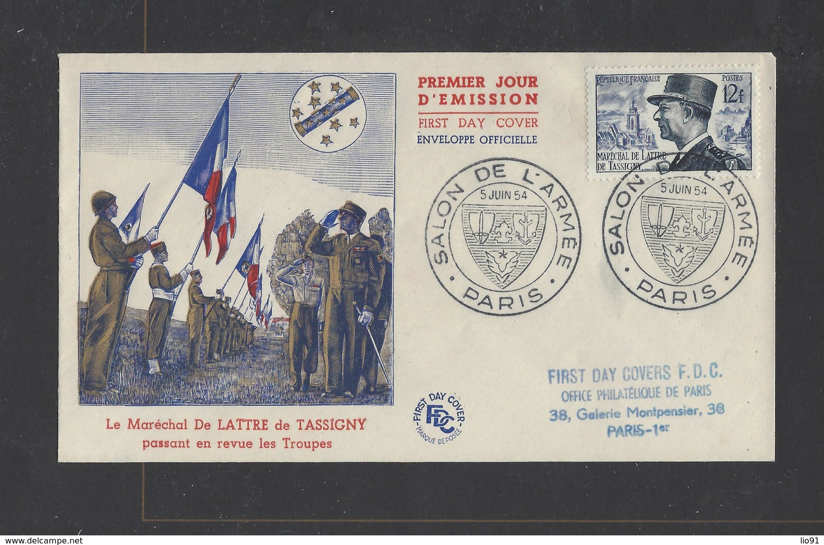 FRANCE.  YT  FDC  N° 982  Oblitération 1er Jour  5-6-54 - 1950-1959