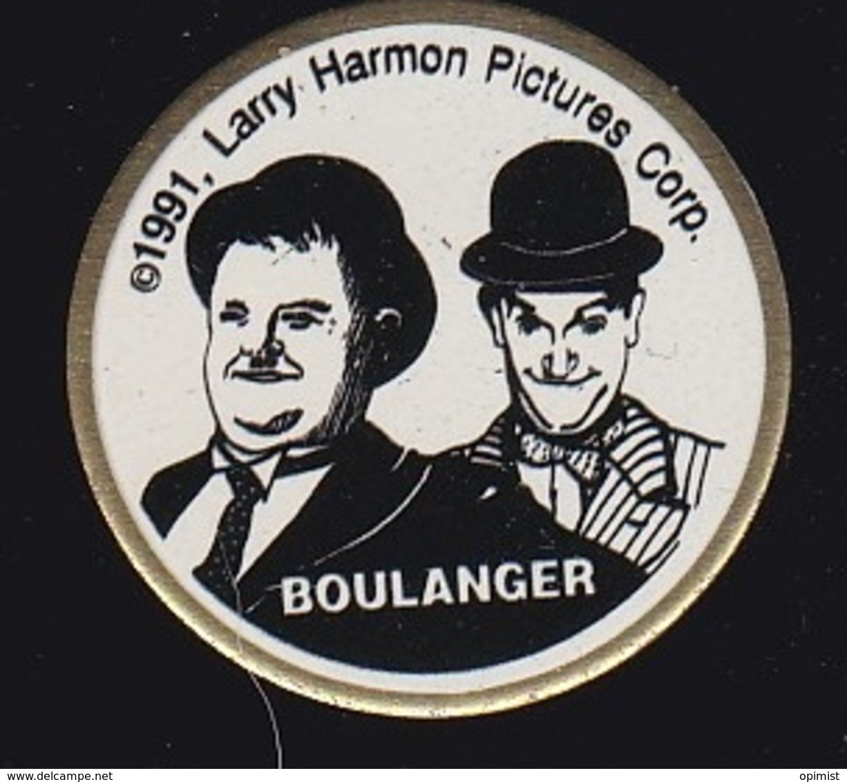 63869- Pin's-Laurel Et Hardy .Larry Harmon Picture Corp.Boulanger. - Cinéma