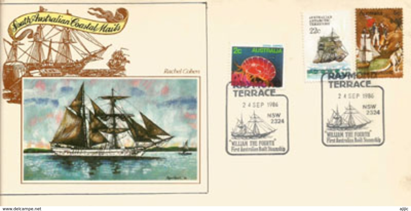 "William The Fourth" First Australian Built Steamship, Special Cover From Raymond Terrace  NSW - Variedades Y Curiosidades