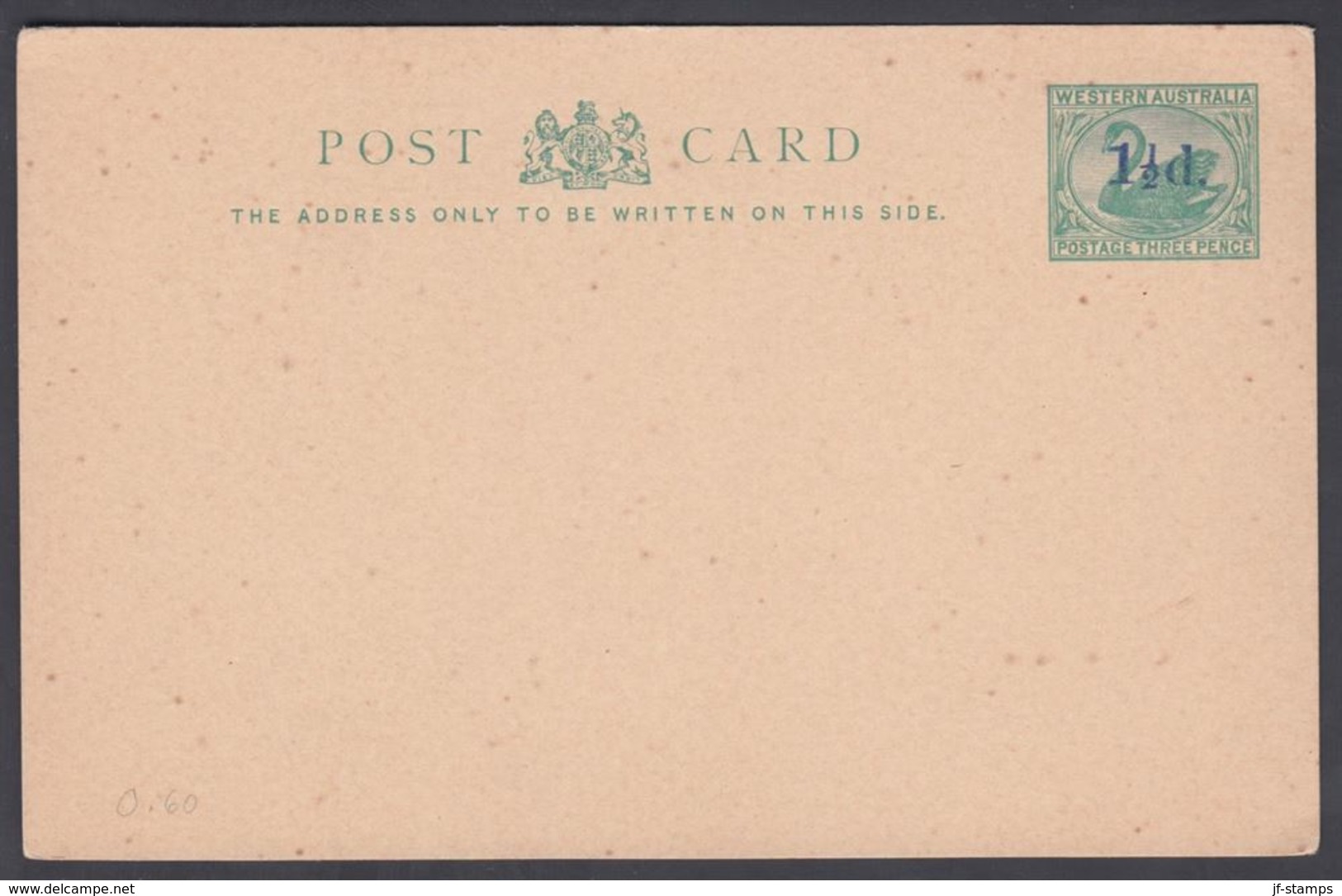 1893. WESTERN AUSTRALIA. 1½ D. / THREE PENCE SWAN POST CARD. () - JF321625 - Brieven En Documenten