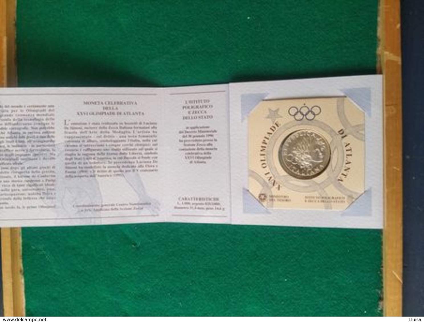 ITALIA 1.000 Lire 1996 OLIMPIADI ATLANTA - Mint Sets & Proof Sets