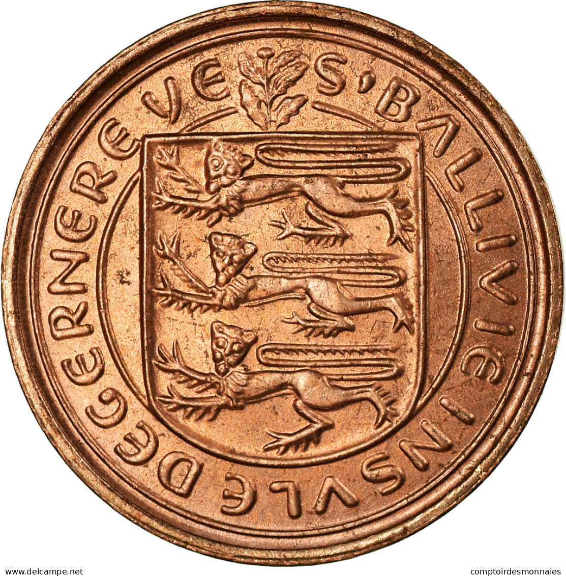 Monnaie, Guernsey, Elizabeth II, 1/2 New Penny, 1971, SPL, Bronze, KM:20 - Guernsey