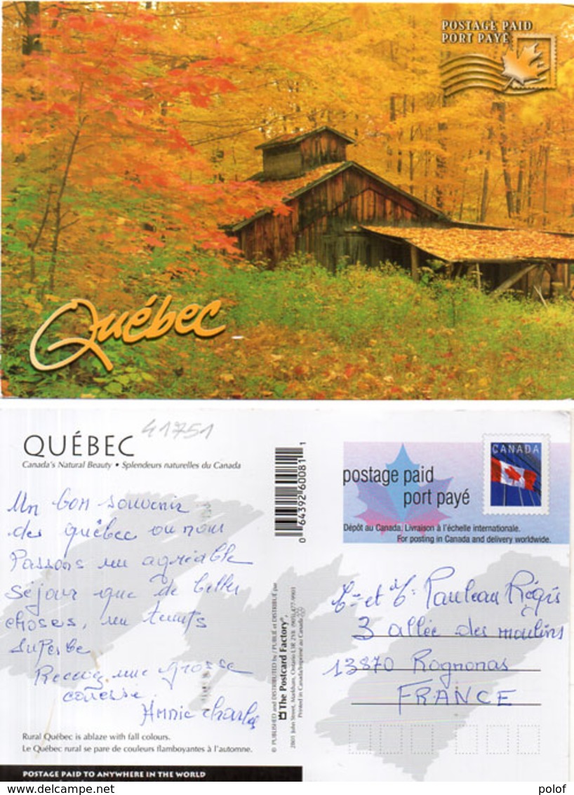 QUEBEC - Entier Postal - Postage Paid - Port Payé     (Divers 46) - Autres & Non Classés