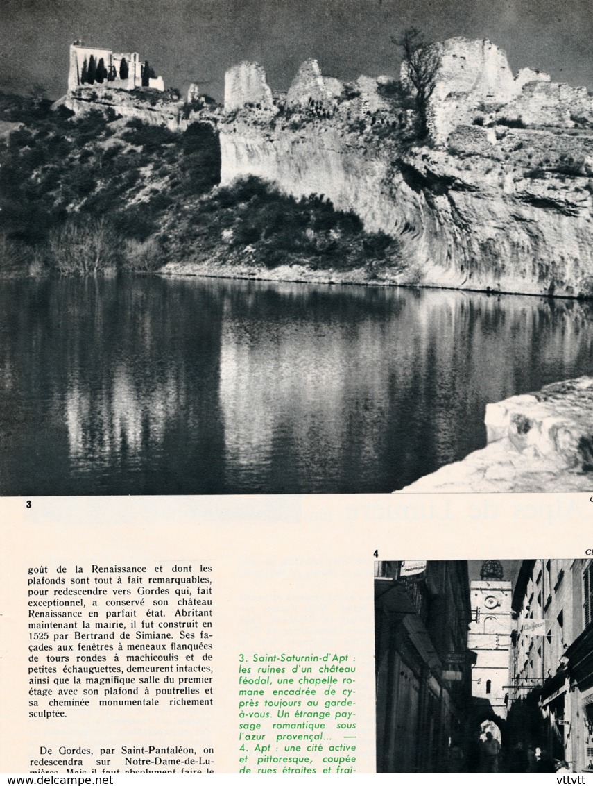 1963 : Document, ALPES-DE-HAUTE-PROVENCE, Sault, Mazan, Ganagobie, Bédoin, Dauphin, Sauvan, Roussillon, Apt, Gordes...