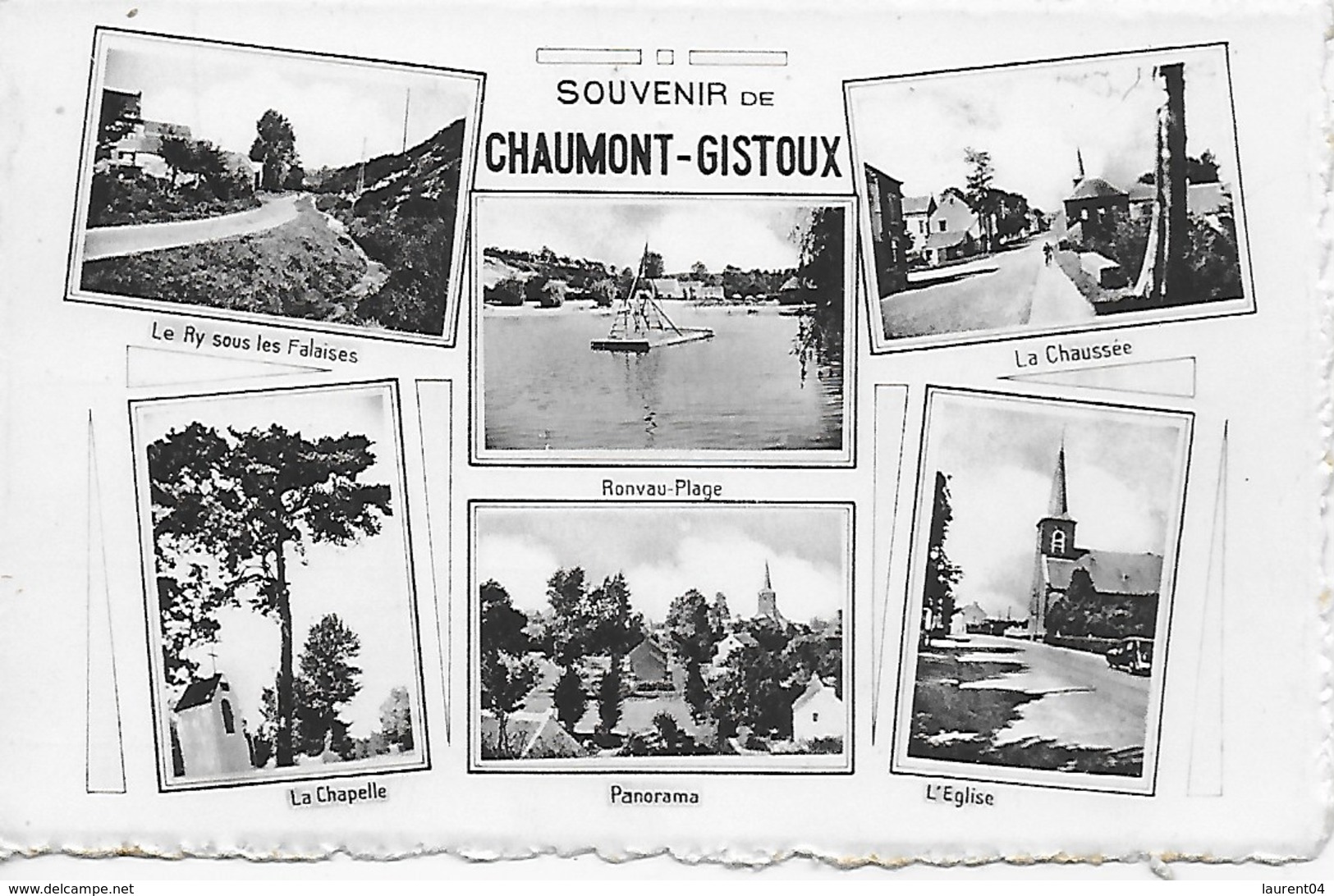 CHAUMONT GISTOUX. SOUVENIR. CARTE MULTIVUES. LA CHAUSSEE, LE RY, LA CHAPELLE, RONVEAU PLAGE, PANORAMA - Chaumont-Gistoux