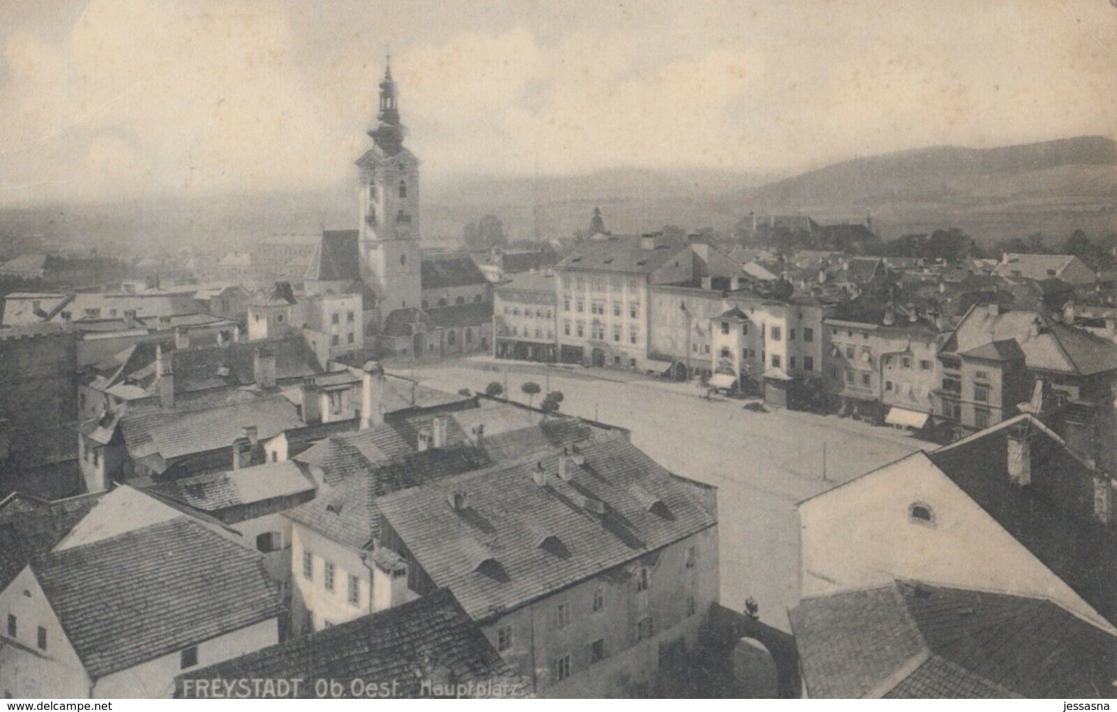 AK - FREISTADT - Panorama Am Hauptplatz Mit Bürgerhäuser 1913 - Freistadt