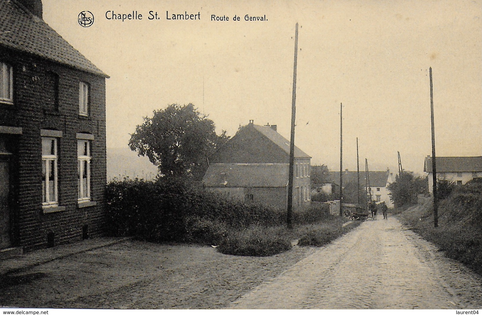 LASNE. CHAPELLE SAINT LAMBERT.  ROUTE DE GENVAL.  ANIMATION. - Lasne