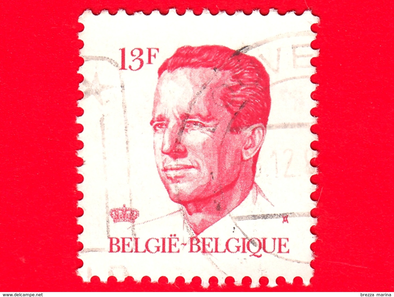 BELGIO - Usato - 1986 - Re Baldovino  - Tipo "Velghe" - 13 - 1981-1990 Velghe