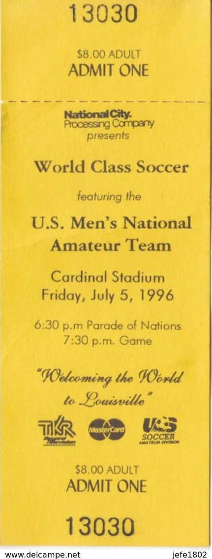 Tickets Hawaii 1977 - Louisville 1997 - 1996 Cardinal Station - 2000 Colombus Crew Stadium - Otros & Sin Clasificación