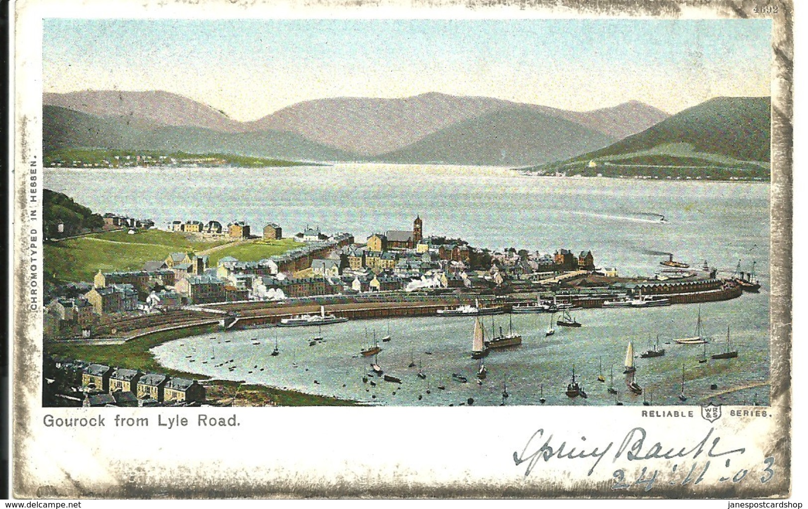 GOUROCK FROM LYLE ROAD - RENFREWSHIRE - WITH GOOD GREENOCK POSTMARK - Renfrewshire