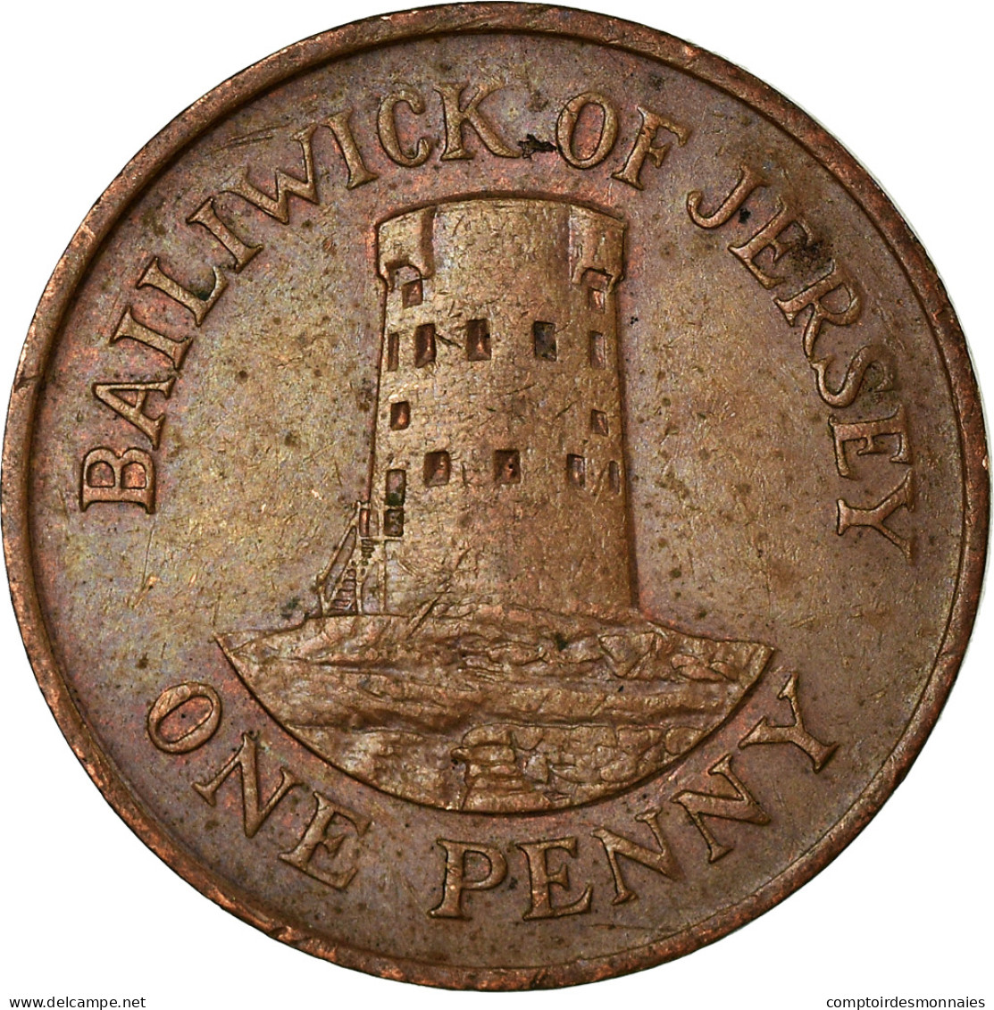 Monnaie, Jersey, Elizabeth II, Penny, 1985, TTB, Bronze, KM:54 - Jersey