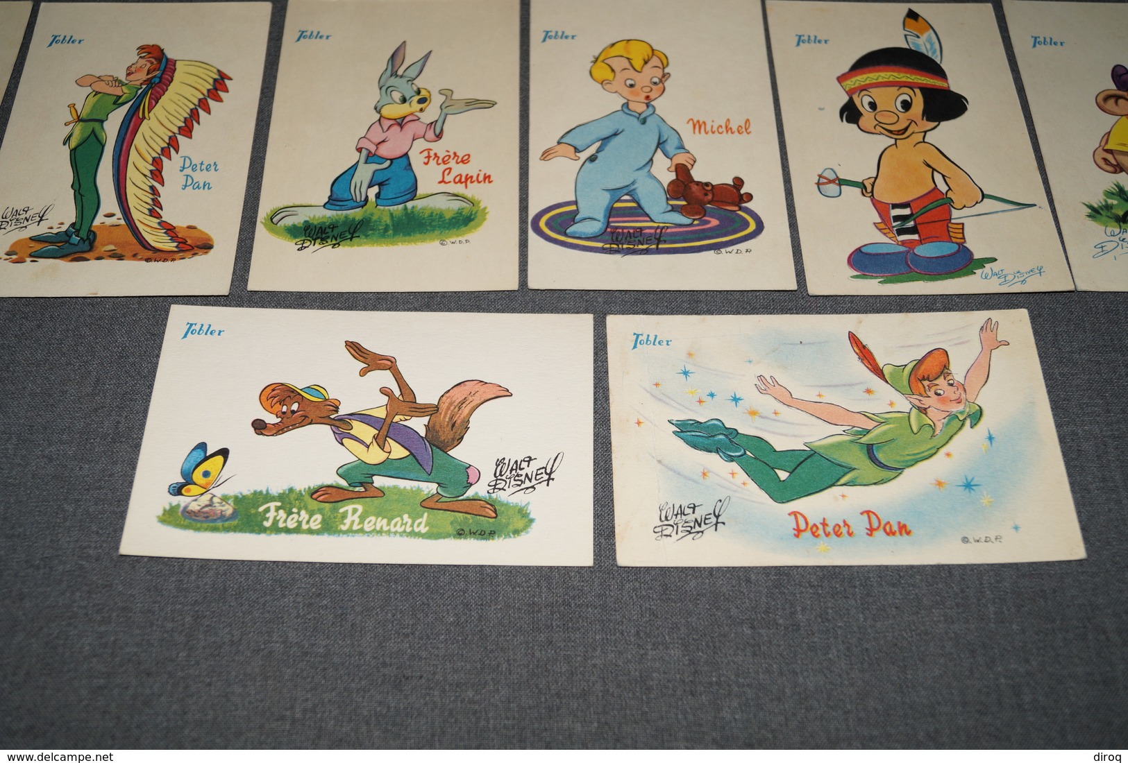 Superbe Lot De 16 Anciennes Cartes Walt Disney ,pour Le Chocolat Tobler ,collection,collector - Otros & Sin Clasificación