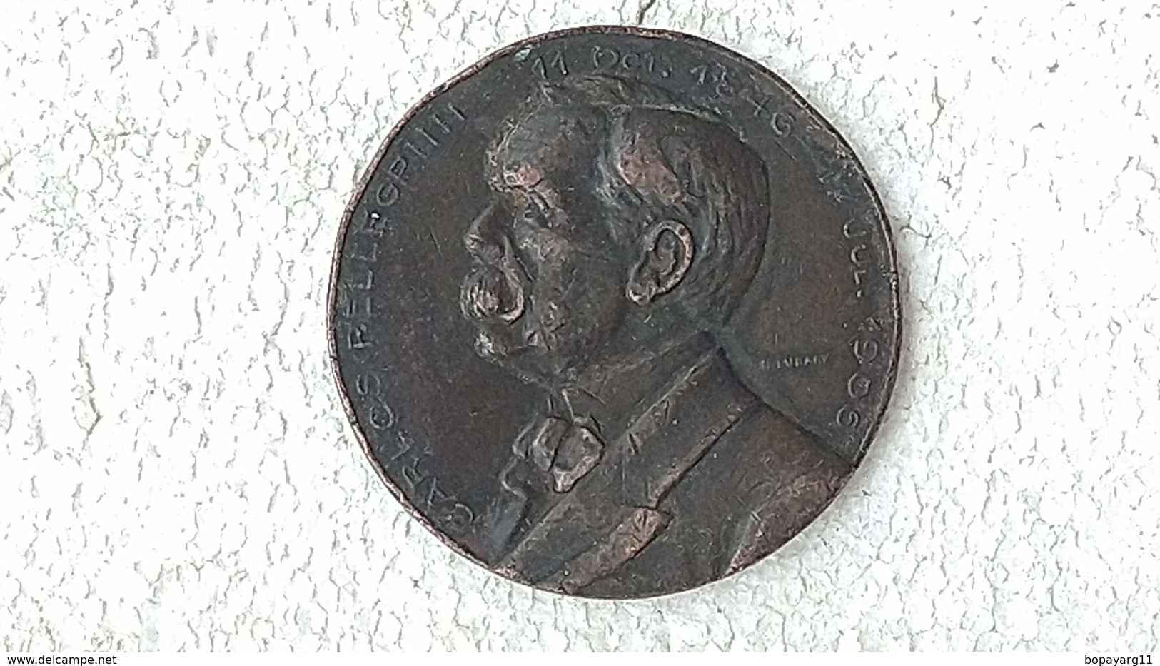 Medal Medalla Medaille Medaglia Carlos Pellegrini Monument 1913 Argentina #4 - Royal/Of Nobility