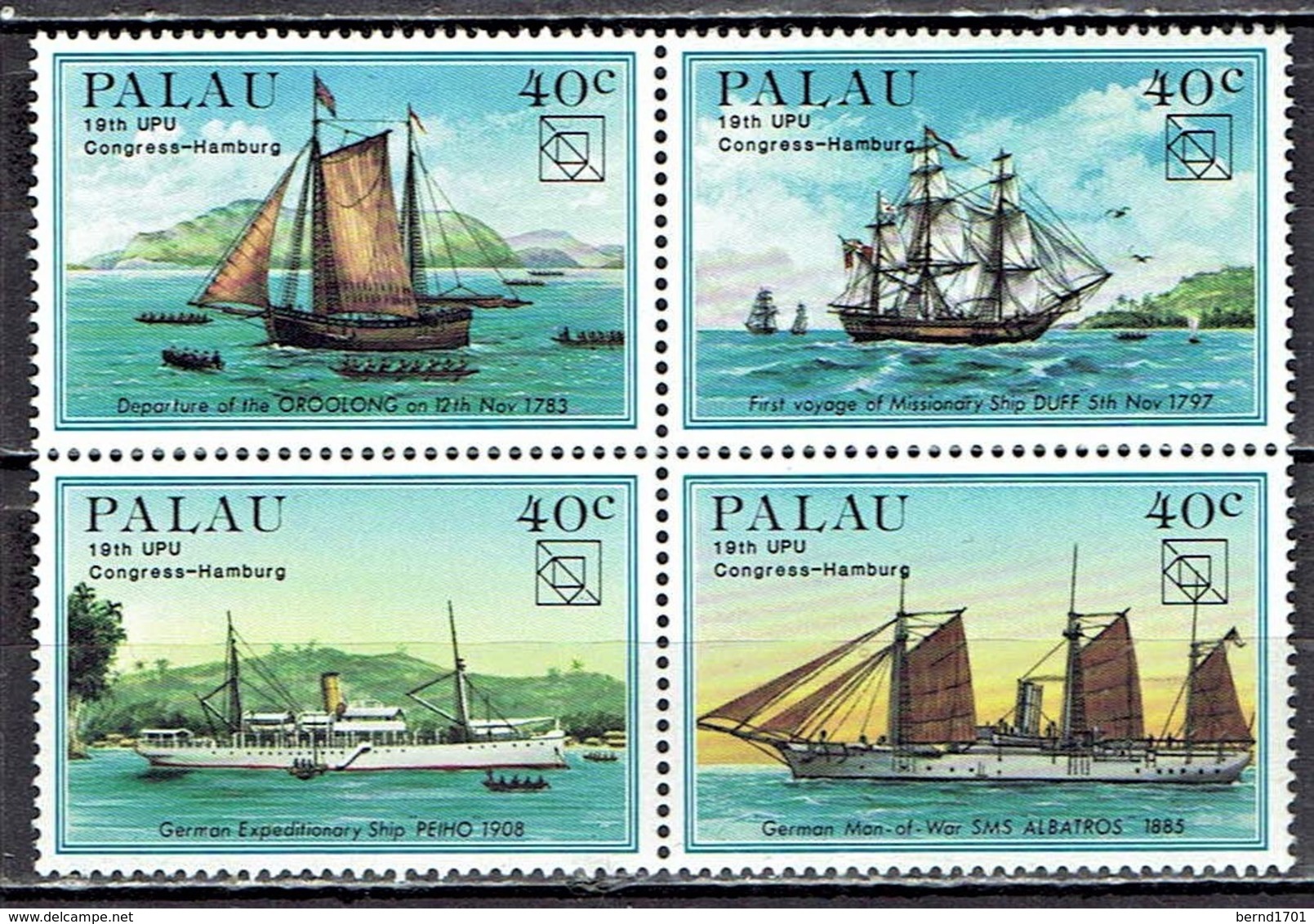 Palau - Mi-Nr 51/54 Zdr Postfrisch / MNH ** (v723) - Schiffe