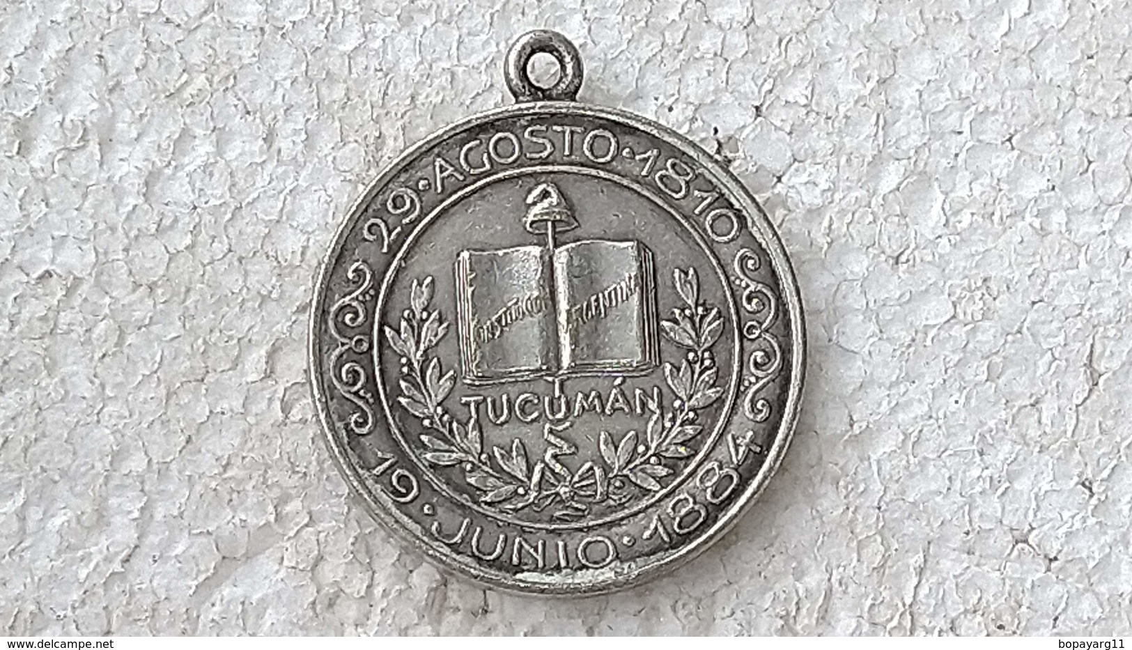 Medal Medalla Medaille Medaglia  Argentina Alberdi 1884  Silver #4 - Monarquía/ Nobleza