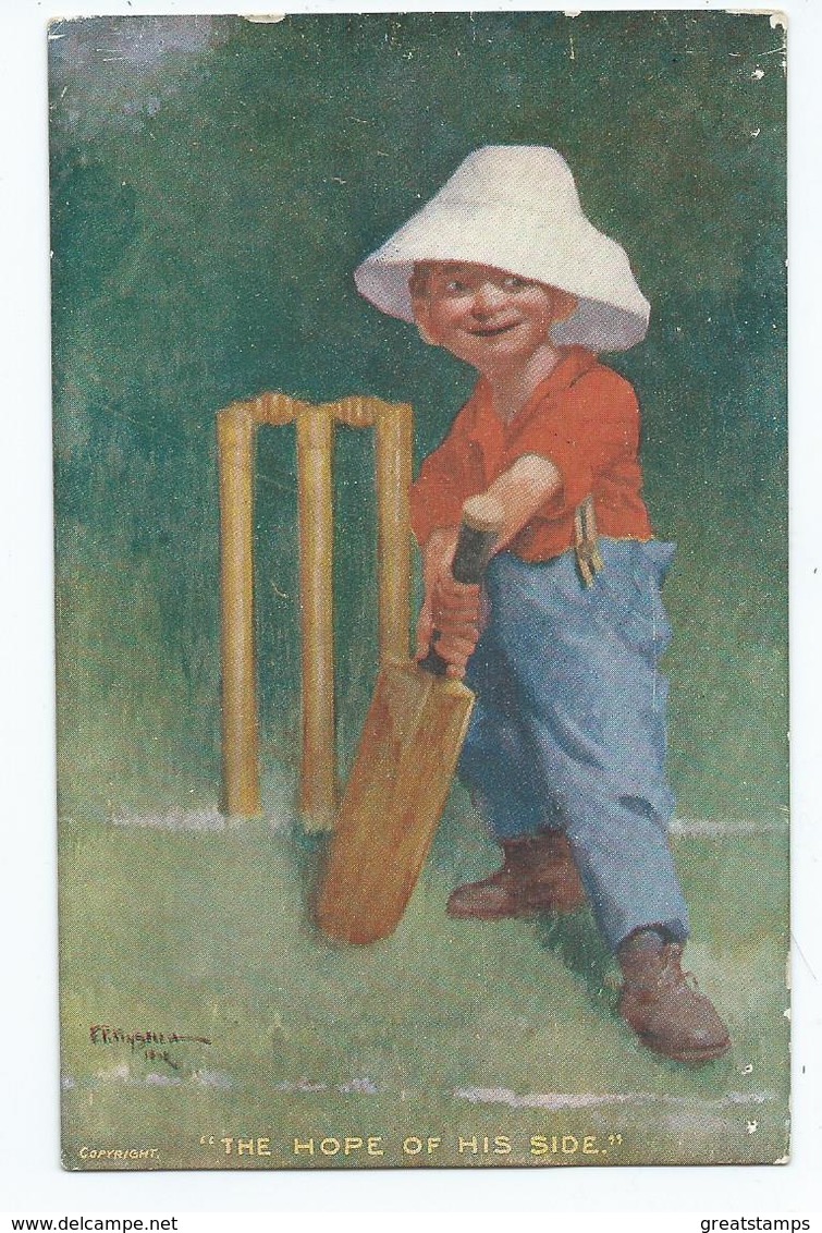 Humourous Cricket Postcard The Hope Of His Side Publ. Langsdorff Unused - Cricket