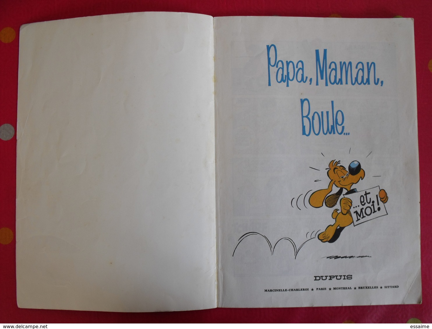 Boule Et Bill N° 8. Papa Maman Boule Et Moi. Dupuis 1973. Broché, Offert Par La Redoute - Boule Et Bill