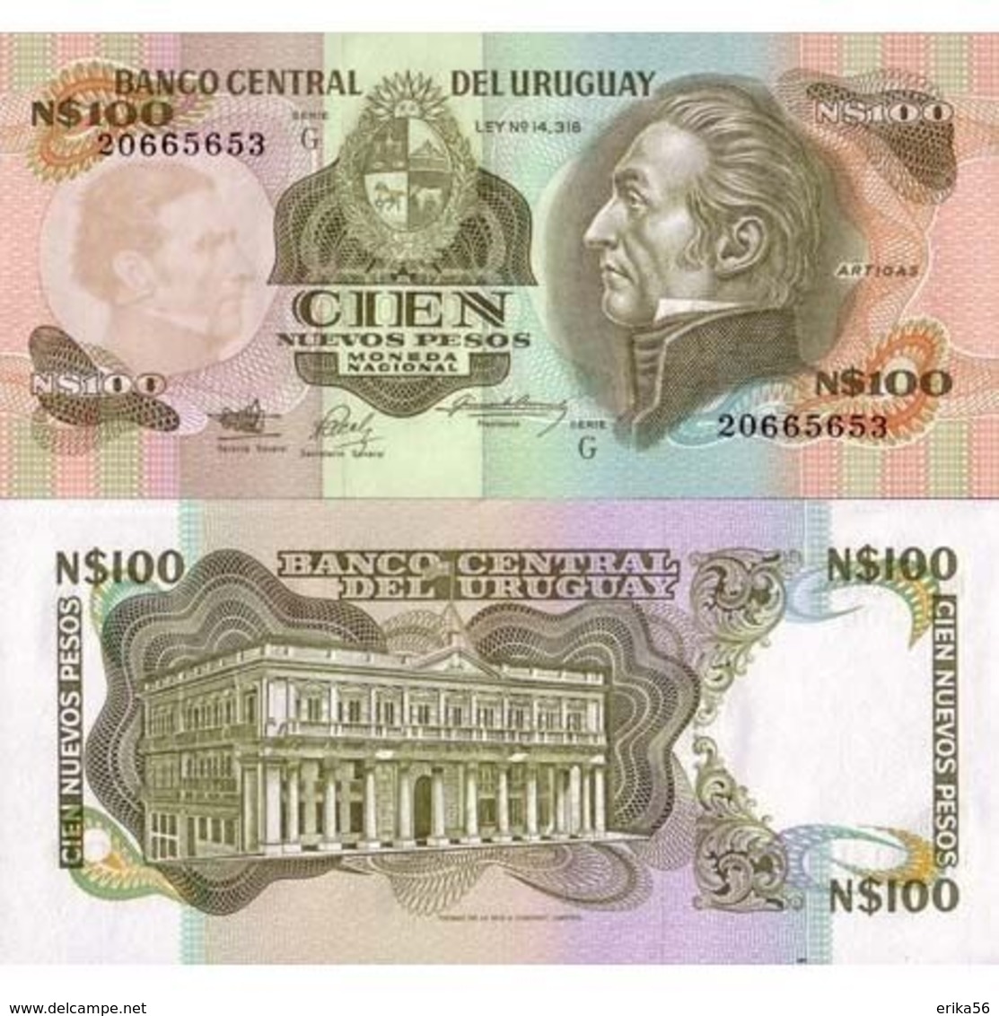 Billet Uruguay 100 Pesos - Uruguay