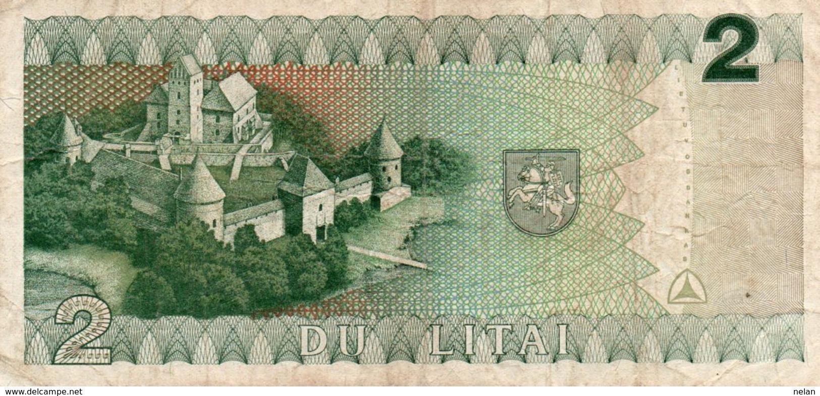 LITHUANIA  2 LITAI 1993  P-54a  CIRC - Litouwen