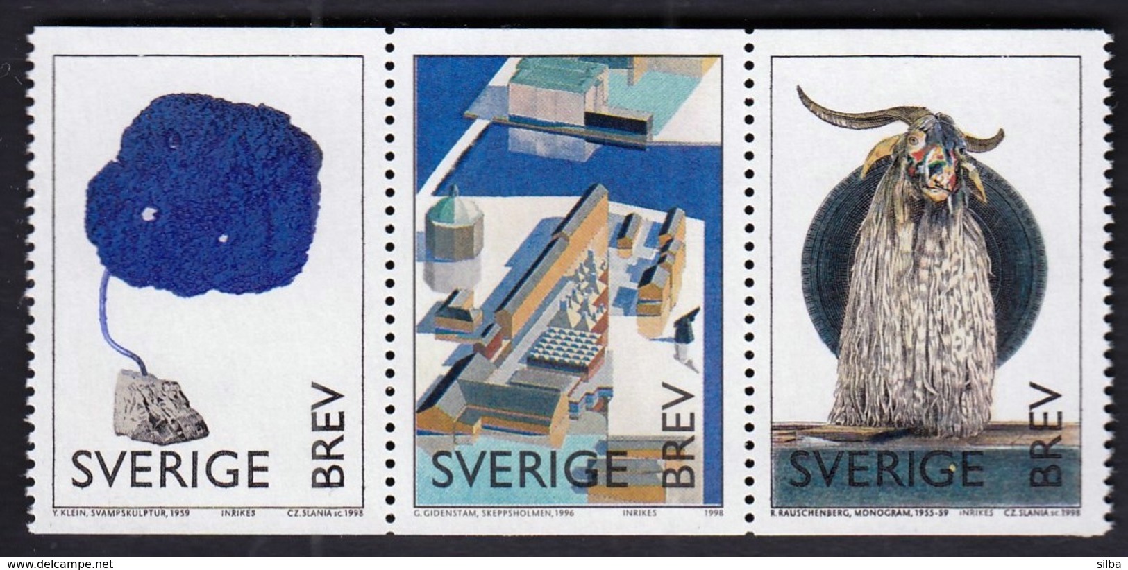 Sweden 1998 / Modern Museum / MNH / Mi 2036-2038 - Unused Stamps