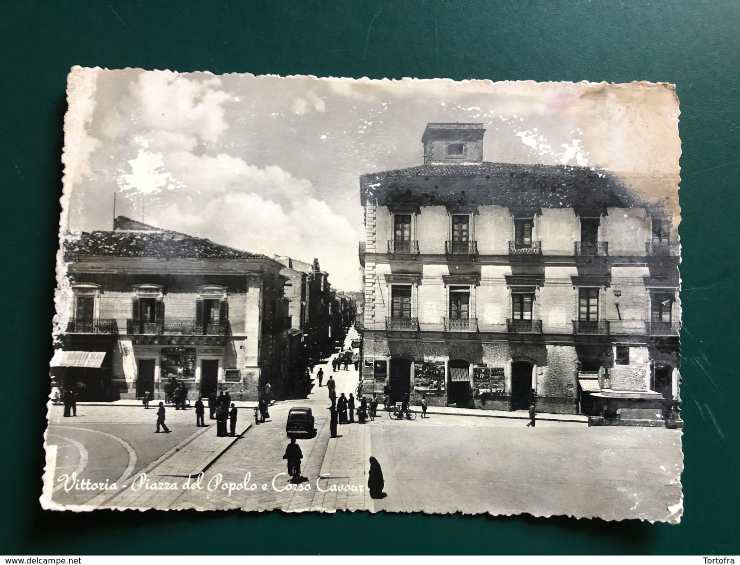 VITTORIA (RAGUSA)  PIAZZA DEL POPOLO E CORSO CAVOUR  1955 - Vittoria