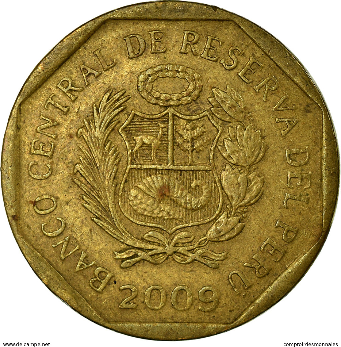 Monnaie, Pérou, 10 Centimos, 2009, Lima, TTB, Laiton, KM:305.4 - Perú