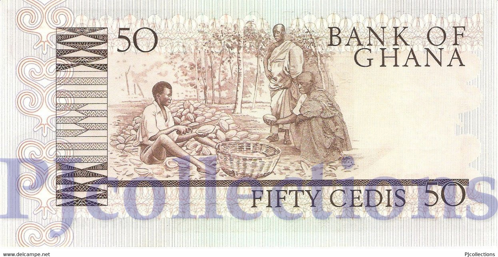 GHANA 50 CEDIS 1979 PICK 22a UNC - Ghana