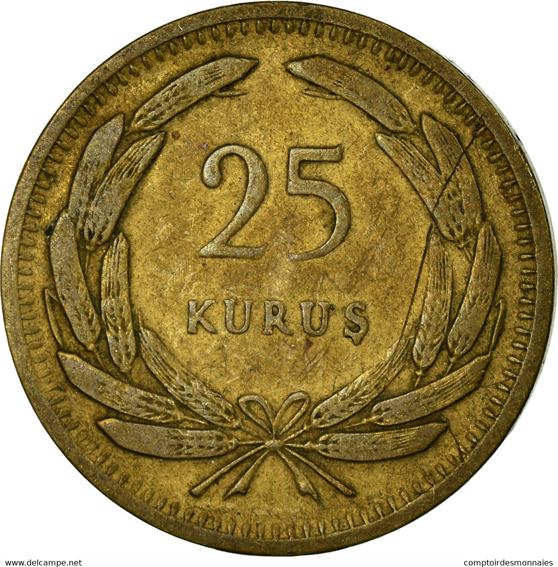 Monnaie, Turquie, 25 Kurus, 1956, TB+, Laiton, KM:886 - Turquie