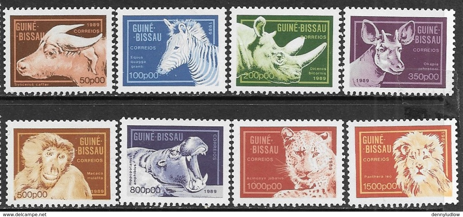 Guinee Bissau 1989   Wild Animals Set  MNH  2016 Scott Value $11.85 - Game