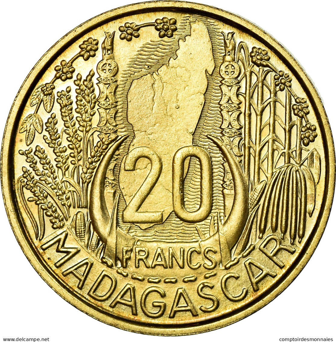 Monnaie, Madagascar, 20 Francs, 1953, Paris, ESSAI, SPL+, Aluminum-Bronze - Madagascar