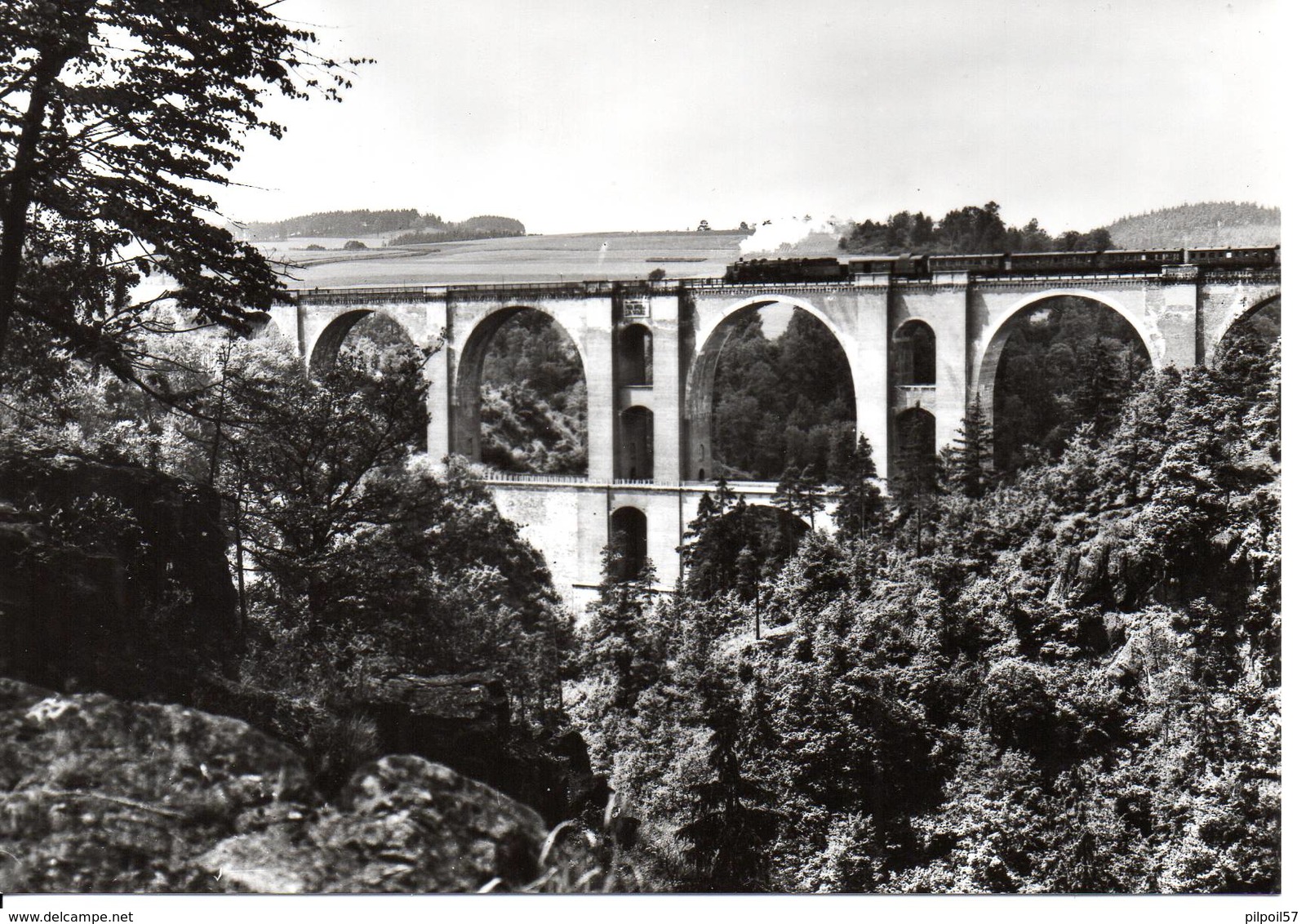 ALLEMAGNE - ELSTERTALBRÜCKE - JOCKETA - Wiedererstanden Und Val Befahrbar  - Format 10X14,4 - (reproduction) - Poehl