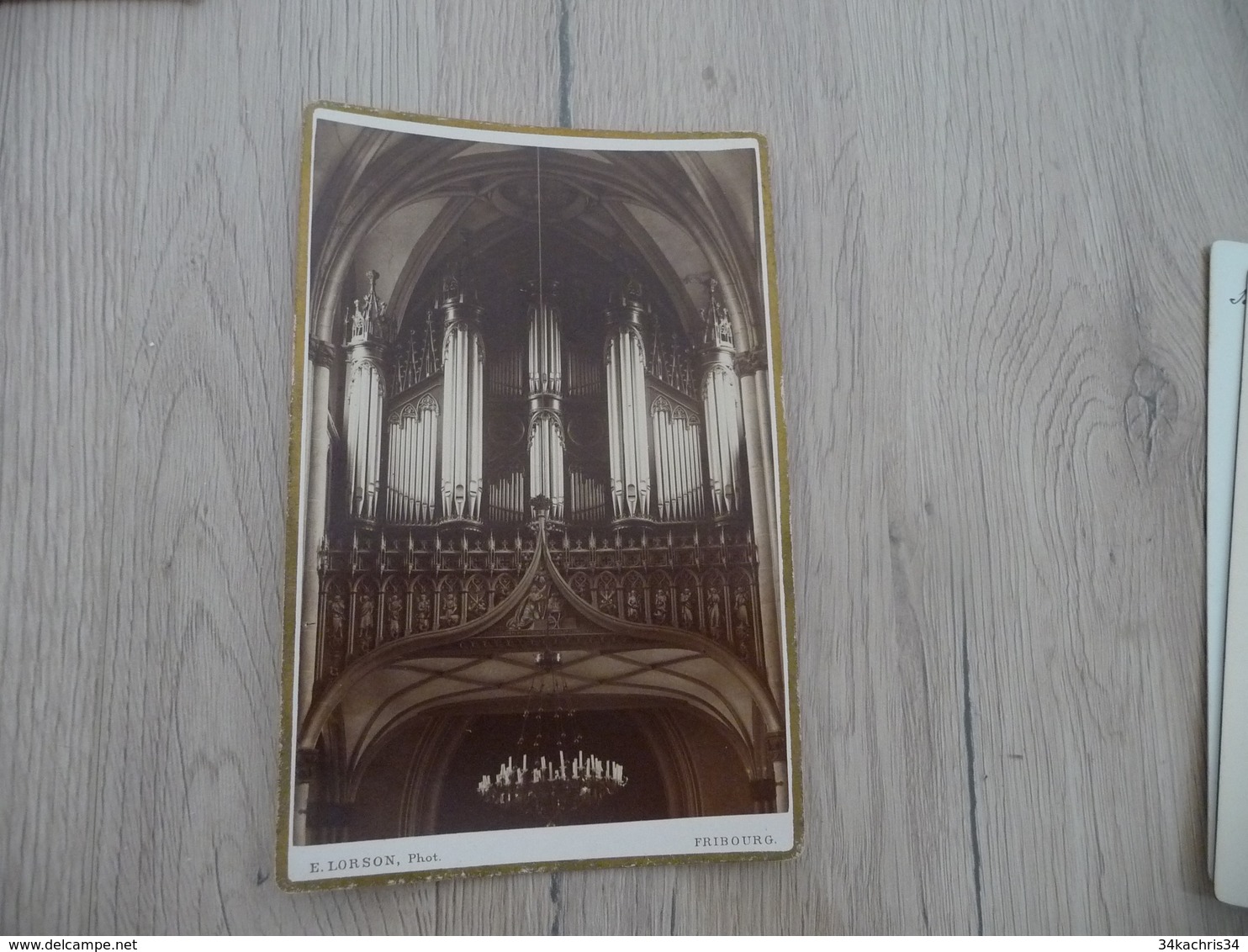 Photo 15.8 X 9  Originale Cabinet Vers 1884 Photo Lorson/Fribourg  Fribourg La Cathédrale Les Orgues - Places