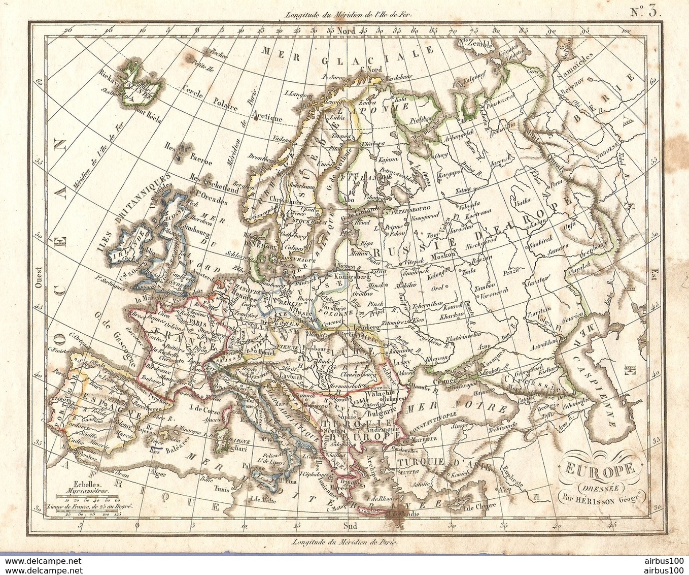 CARTE ANNÉE 1828 EUROPE - CARD YEAR 1828 EUROPE - KARTEN JAHR 1828 EUROPA - TARJETA 1828 EUROPA - DI CARTA 1828 EUROPA - Mapas Geográficas