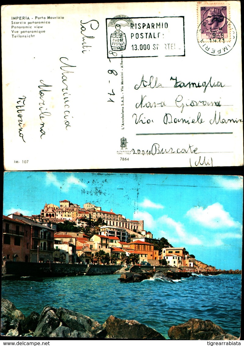 14776a)cartolina-imperia Porto Maurizio Scorcio Panoramico - Imperia