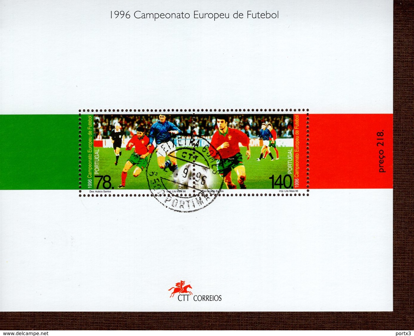 Por. Block 114 Fußball Europameisterschaft  Gestempelt Used - Blocks & Kleinbögen