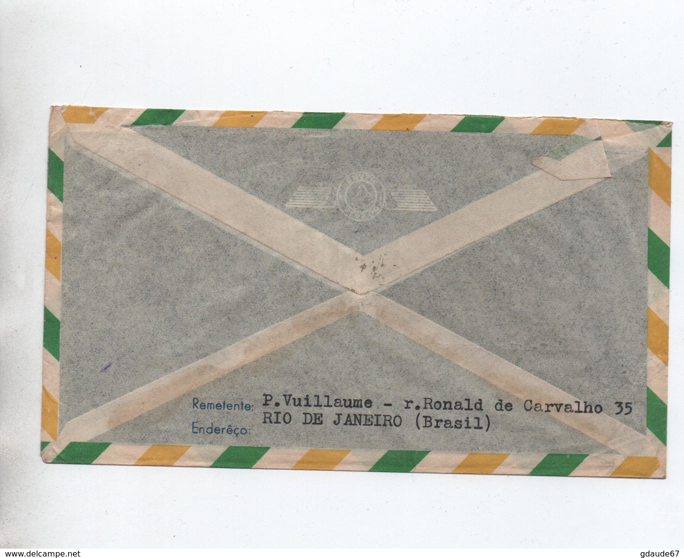BRESIL / BRASIL - 1946 - ENVELOPPE Pour LONS LE SAUNIER (JURA) - Cartas & Documentos