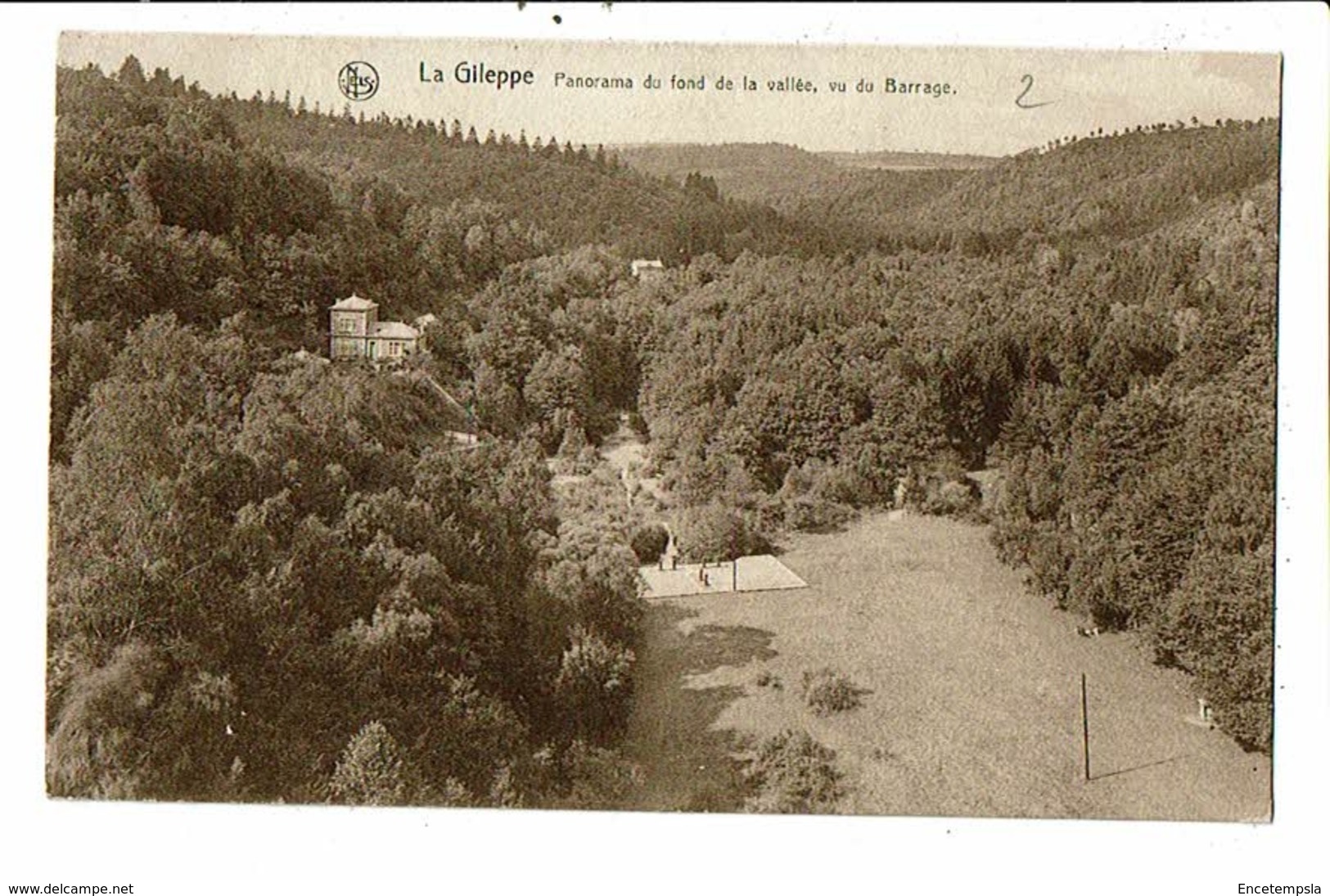 CPA-Carte Postale-Belgique La Gileppe- Panorama Du Fond De La Vallée Vu Du Barrage-1928  VM14901 - Baelen