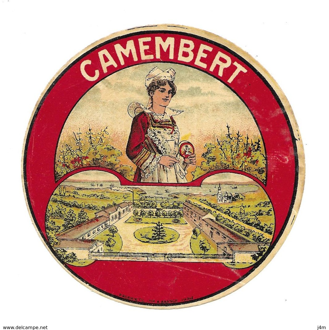 ETIQUETTE De FROMAGE..CAMEMBERT ..FROMAGERIE ??..Imp. A. GRANGE à PARIS..2 Scans - Fromage