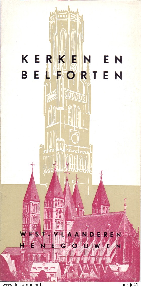 Brochure Dépliant Faltblatt Folder - Toerisme Tourisme - Kerken & Belforten West Vlaanderen & Henegouwen - Dépliants Touristiques