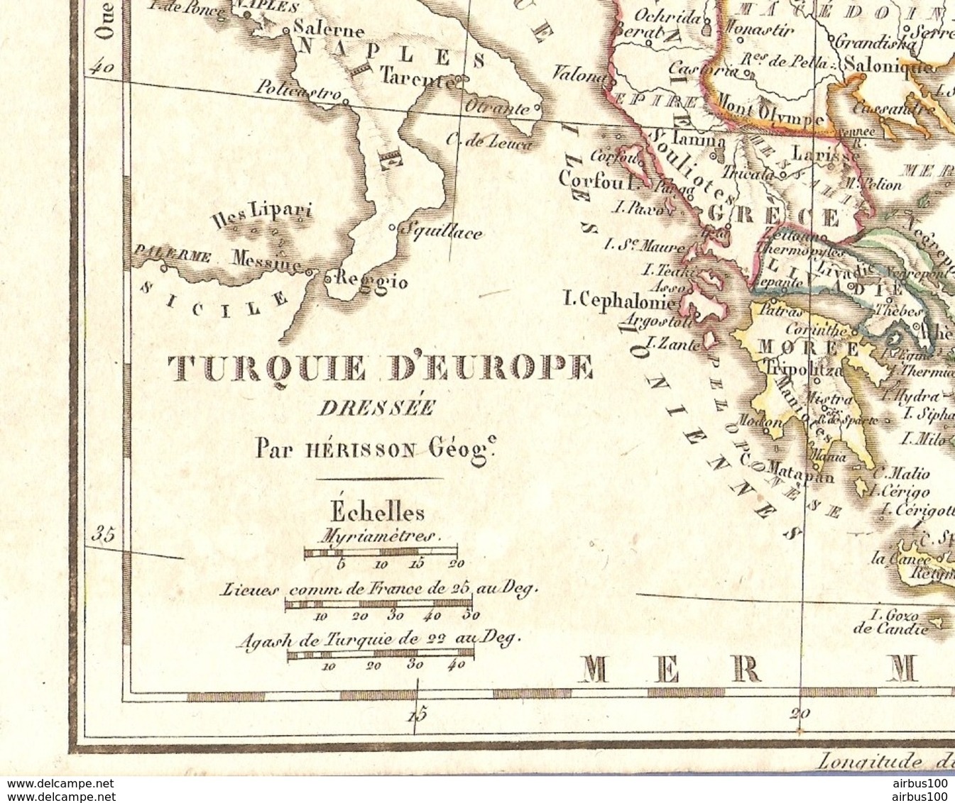 CARTE ANNÉE 1828 TURQUIE D'EUROPE - MAP YEAR 1828 TURKEY OF EUROPE - EUROPA TÜRKEI - EUROPA TURQUÍA - TURCHIA EUROPEA - Cartes Géographiques