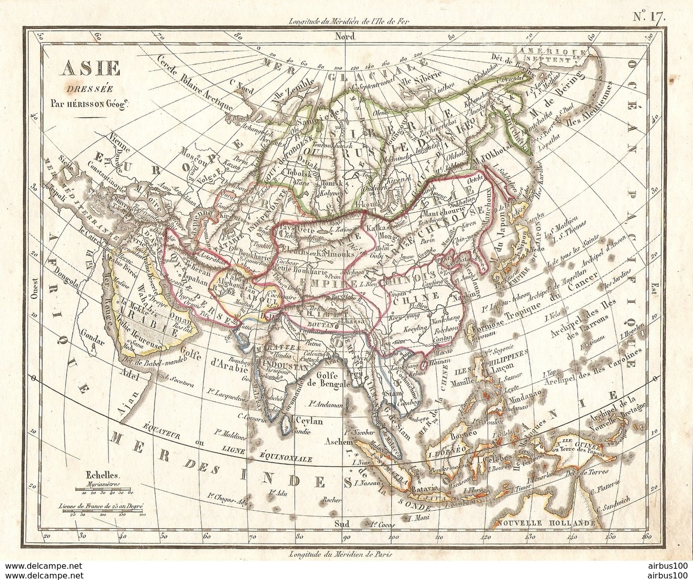 CARTE ANNÉE1828 ASIE - CARD YEAR1828 ASIA - KARTE JAHR 1828 ASIEN - TARJETA AÑO 1828 ASIA - ANNO DI CARTA 1828 ASIA - Cartes Géographiques