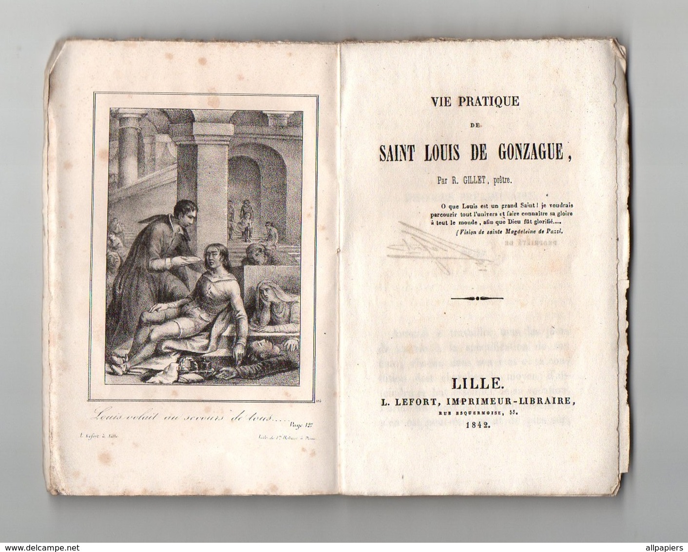 Vie Pratique De Saint Louis De Gonzague Par R. Gillet Prêtre De 1842 - 1801-1900