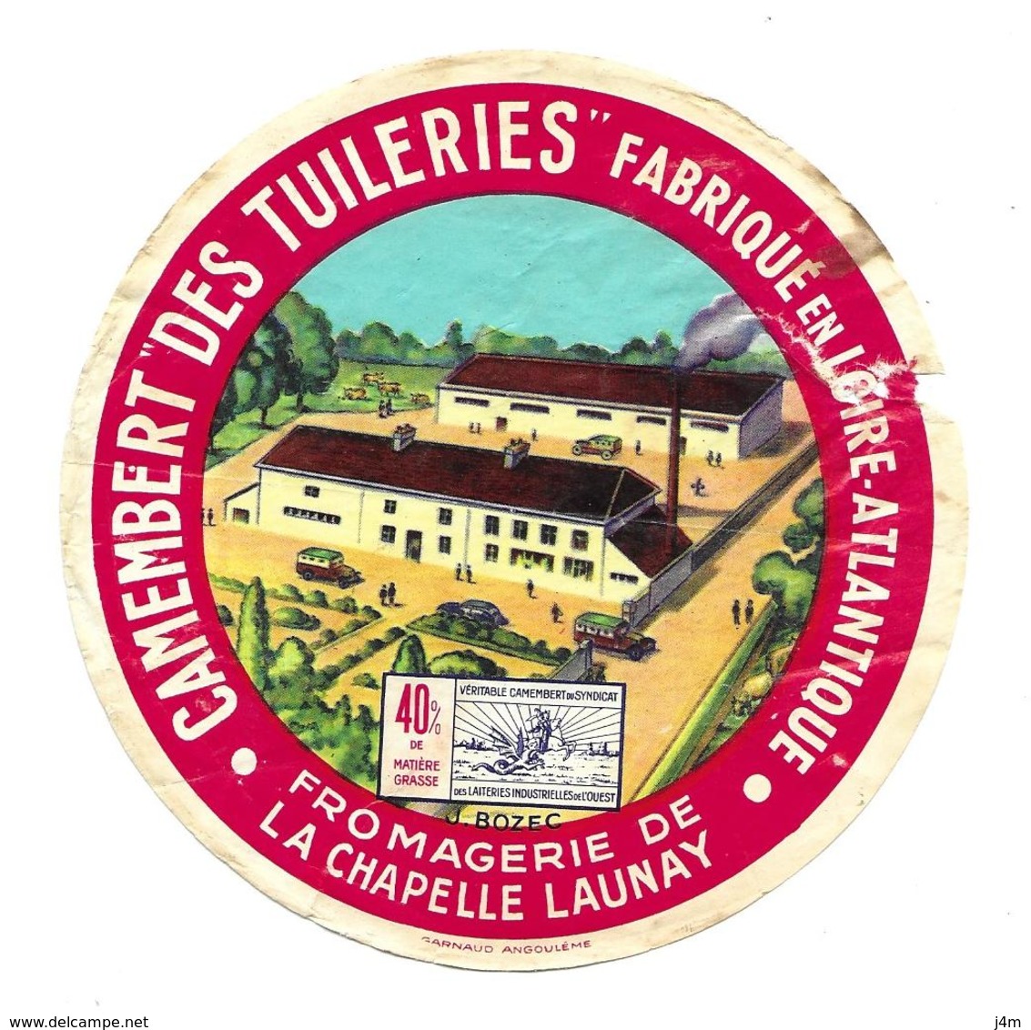 ETIQUETTE De FROMAGE..CAMEMBERT Des TUILERIES Fabrique En LOIRE ATLANTIQUE..Fromagerie De LA CHAPELLE LAUNAY (44) - Fromage