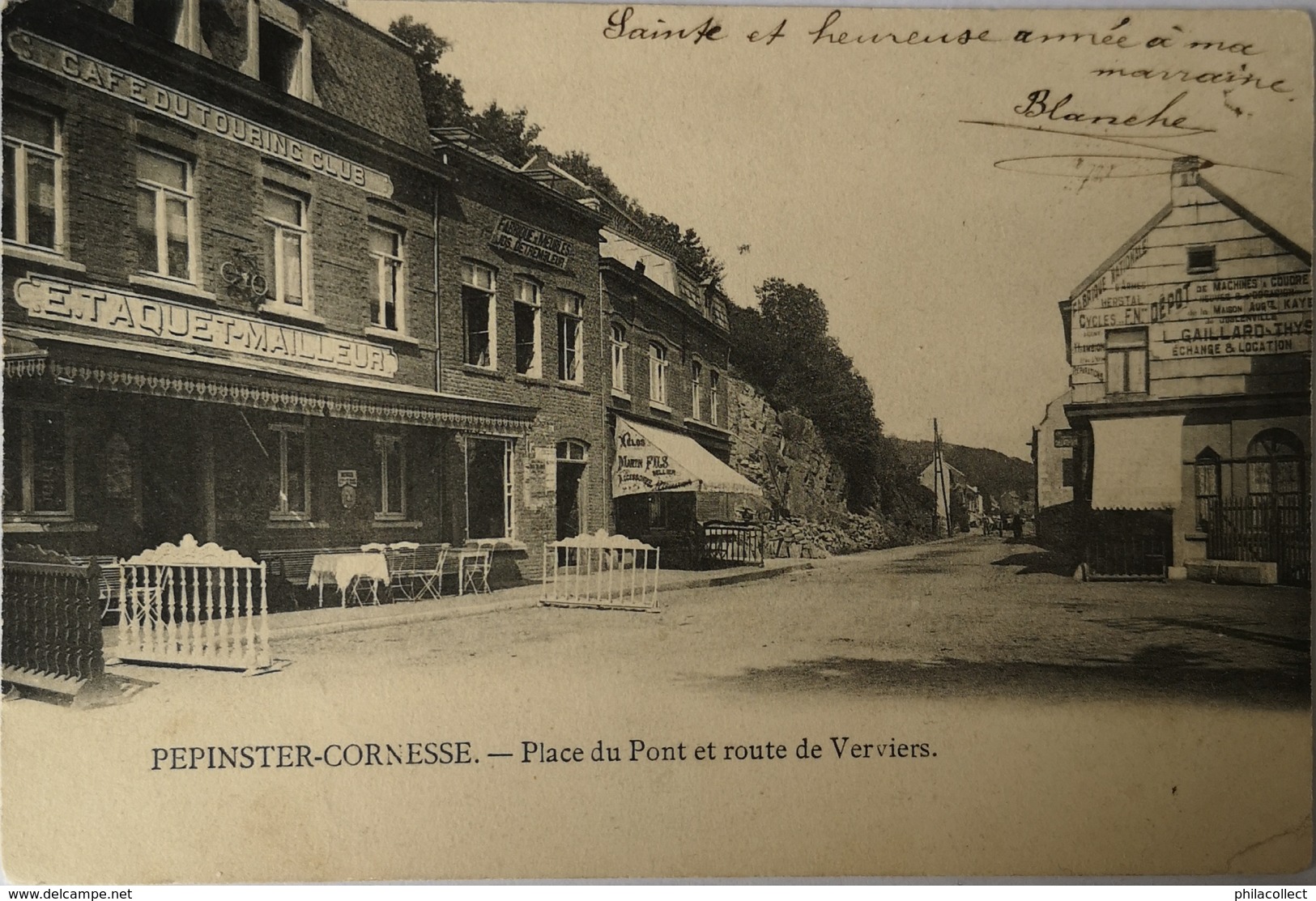 Pepinster - Cornesse // Place Du Pont Et Route De Verviers 1909 Rare - Pepinster