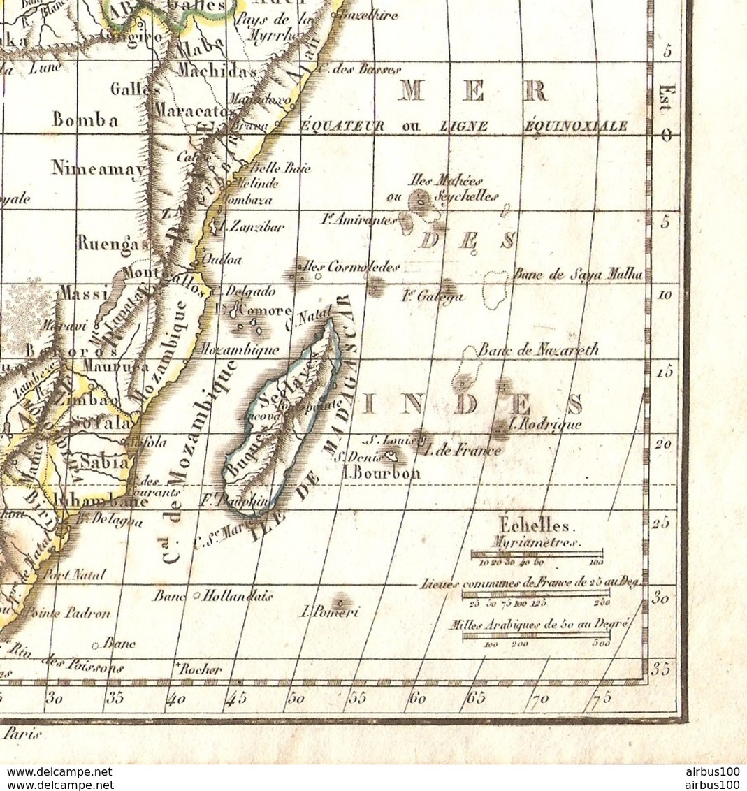 CARTE ANNÉE 1828 AFRIQUE - MAP YEAR 1828 AFRICA - KARTE JAHR 1828 AFRIKA - MAPA AÑO 1828 ÁFRICA - MAPPA ANNO 1828 AFRICA - Cartes Géographiques