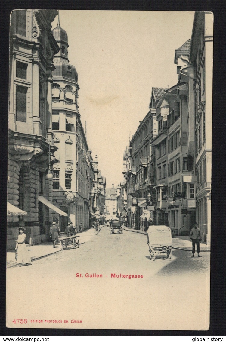 DF2266 - ST. GALLEN - MULTERGASSE - STREET SCENE - San Galo